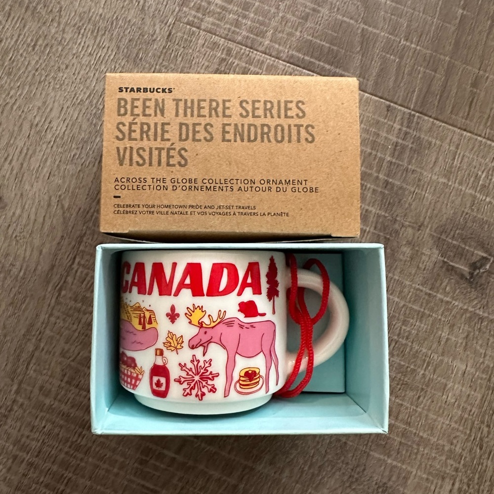 New Starbucks Been There Series Ceramic 2oz Mini Ornament Mug Cup CANADA